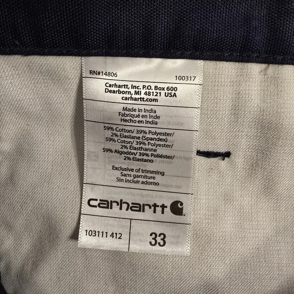 NWT Carhartt Men's Cargo Shorts With Flat Front - Picture 7 of 7